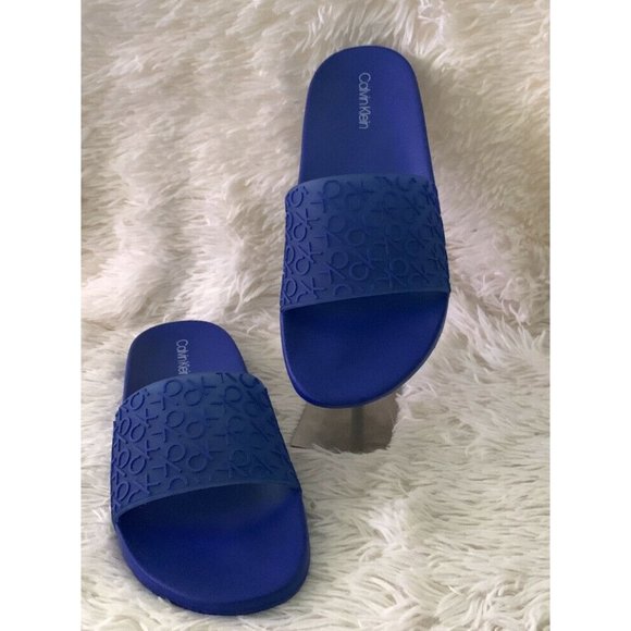 Men’s Sandals Size 9 Calvin Klein Alva Slides  Blue Cobalt Round open toe main image 11